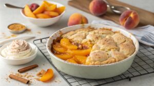 Peach Cobbler with Cake Mix and Canned Peaches Recipe