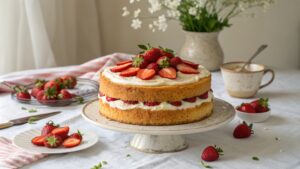 strawberry vanilla cake